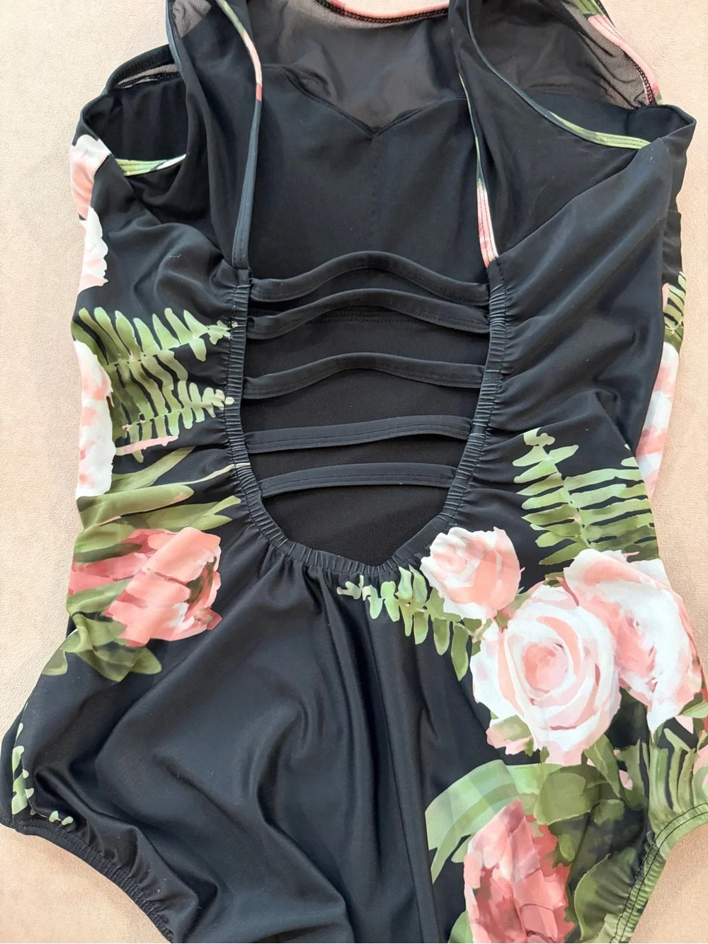 Albion Black Floral The Maria One-Piece, Carolina • size medium